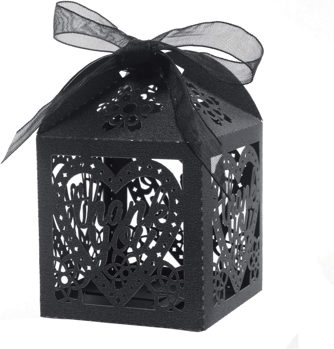 Laser Cut Boxes, 100pcs Thank You Gift Boxes Wedding Party Favor Boxes Lace Candy Boxes for Wedding Baby Shower