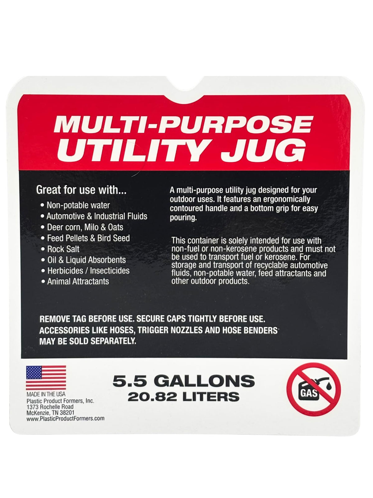 Utility Container 5.5 Gallon - 2 Pack With 2 Deluxe Hoses and a Get Bent Hose Bender (V-Twin, 2 Pack)