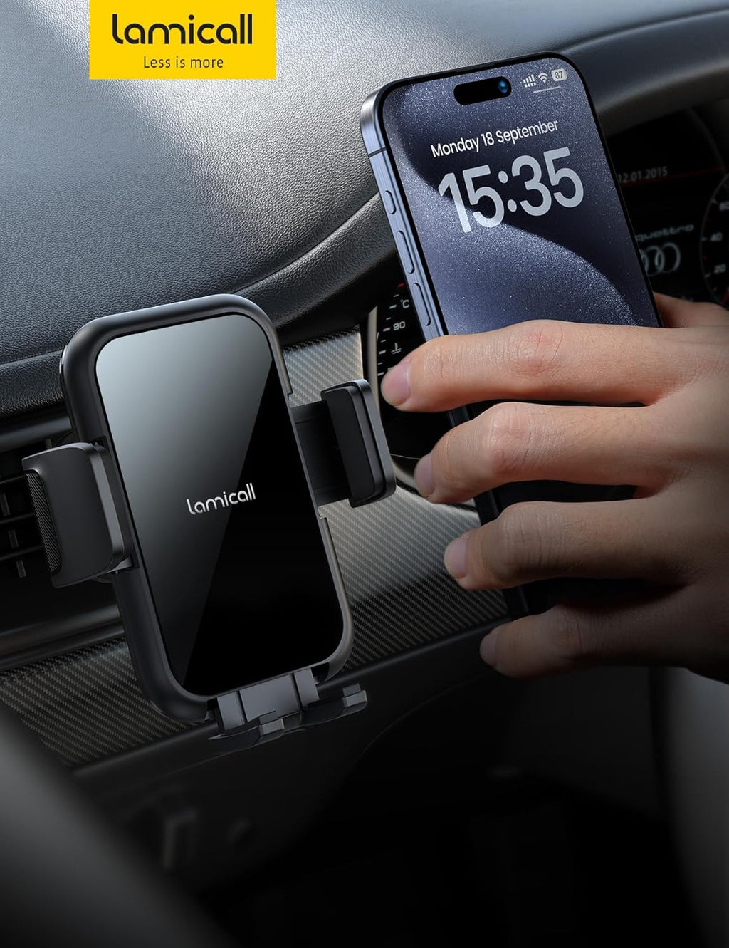 2026 Wider Clamp & Metal Hook Car Phone Holder Vent [Thick Cases Friendly] Phone Holders for Your Car Mount