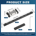 uxcell 1Pcs MGN9 150mm Linear Sliding Rail Guide with MGN9H Sliding Block