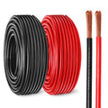 10 Gauge Battery Cable Copper Wire, 50FT Red + 50FT Black