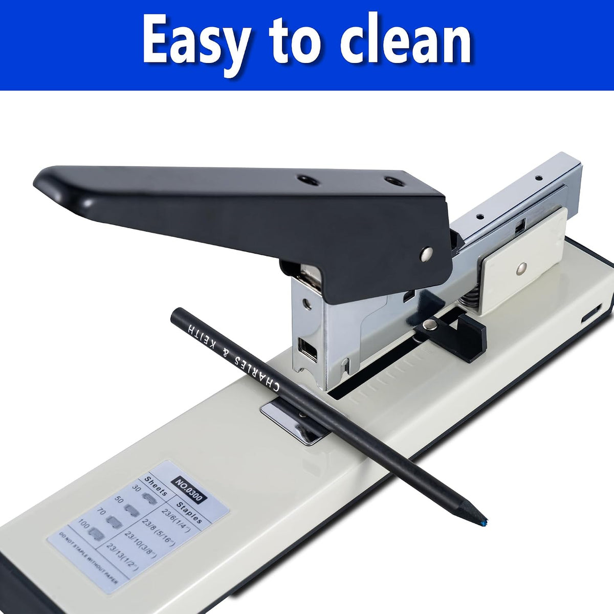 Stapler Heavy Duty 100 Sheets - Effortless,staplers for Desk,Capacity