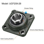 uxcell 2pcs UCF209-28 Pillow Block Bearings 1 3/4 in Bore Self Alignment