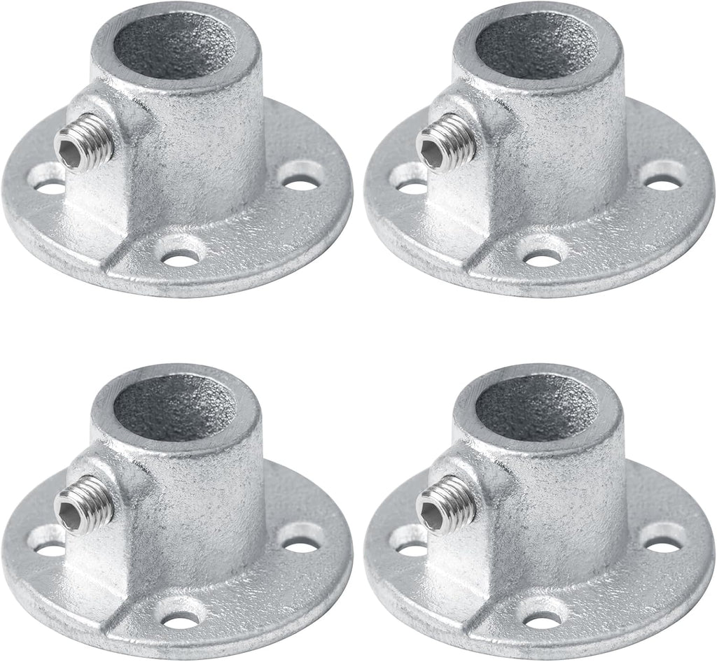 4PCS Railing Flange Pipe Base Structural Fitting Fits 3/4" Schedule 40 Pipe