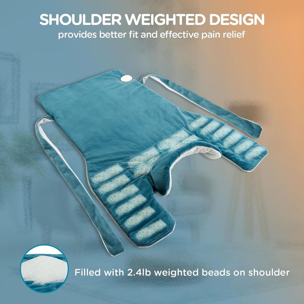 Weighted Heating Pad for Back Neck Shoulder, 22"x33" FSA Eligible