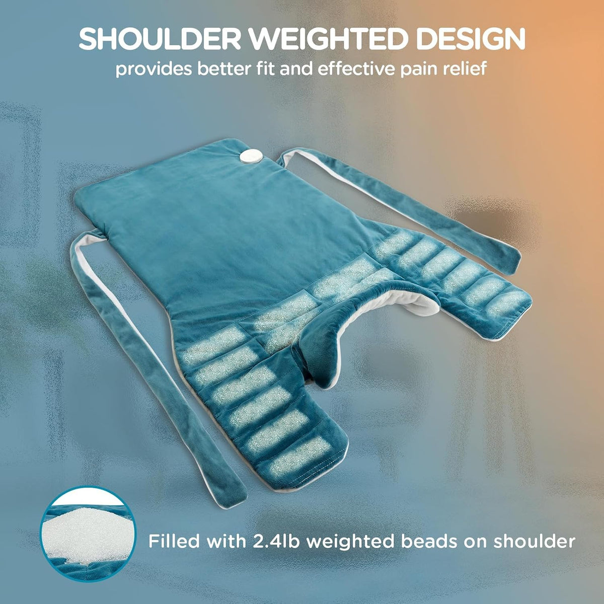 Weighted Heating Pad for Back Neck Shoulder, 22"x33" FSA Eligible