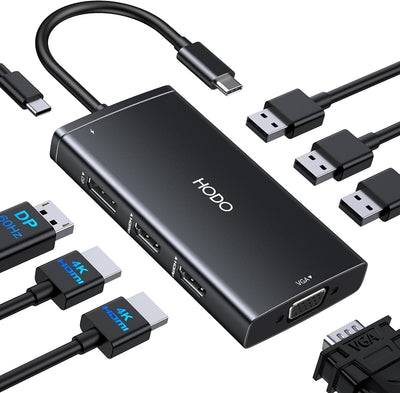 USB C Docking Station Dual Monitor for HP,Laptop Docking Station 3 Monitors