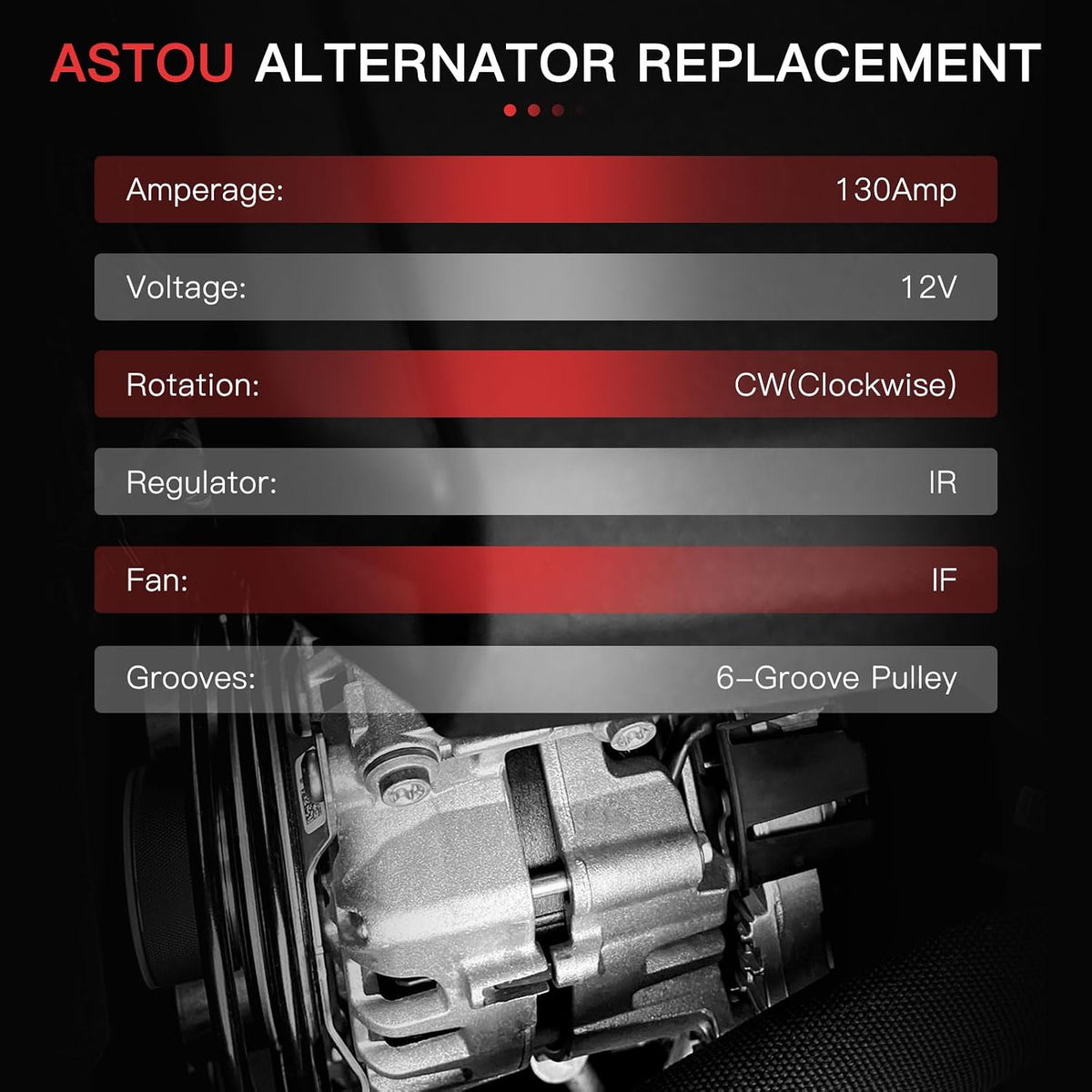 130A Alternator for Honda Odyssey 2005-2007 3.5L