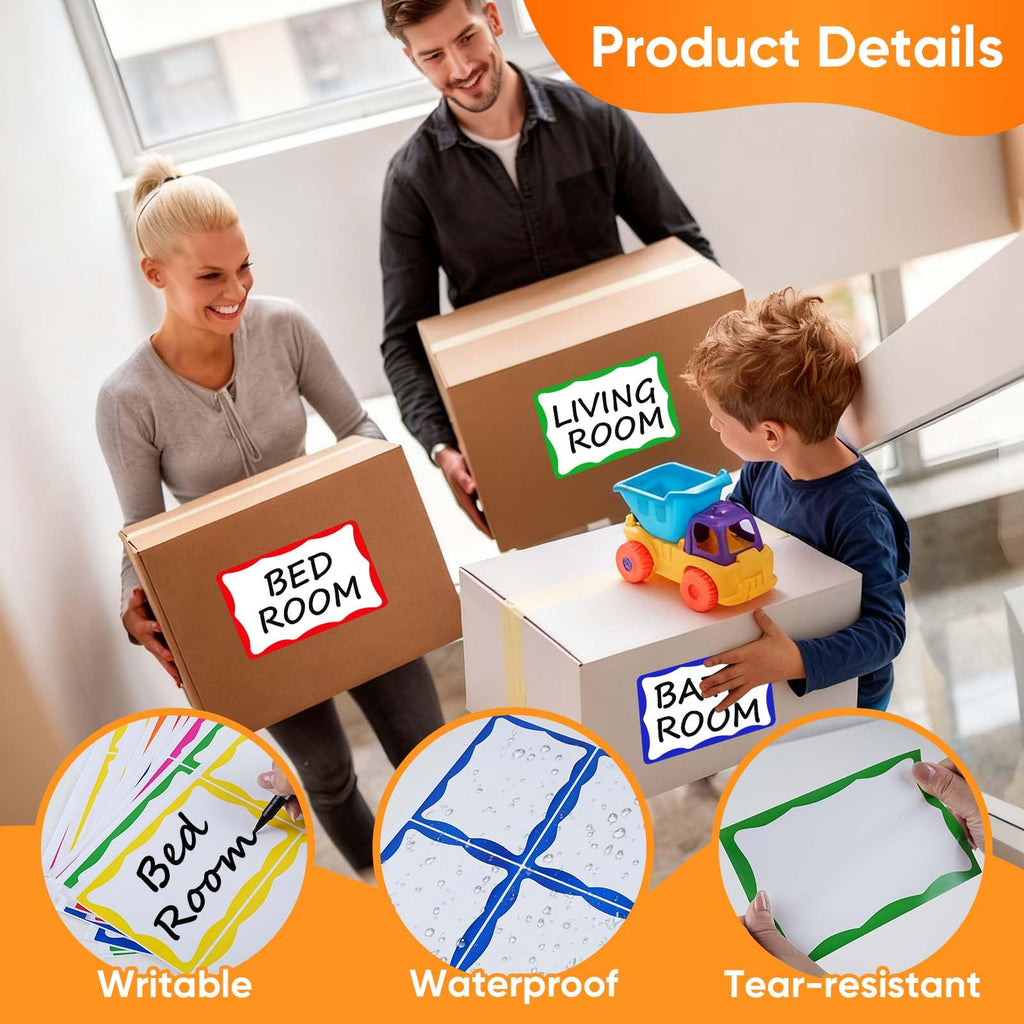 6 x 4 inch Large Moving Labels for Boxes, Packing Labels Stickers for Moving Color Coded Blank Labels Stickers