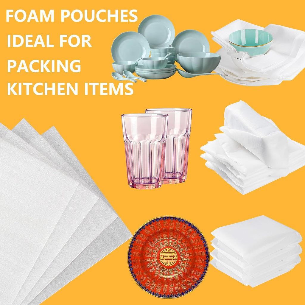 16”x20”Large Foam Pouches 50Pack Cushion Foam Wrap Bags for Packing Moving