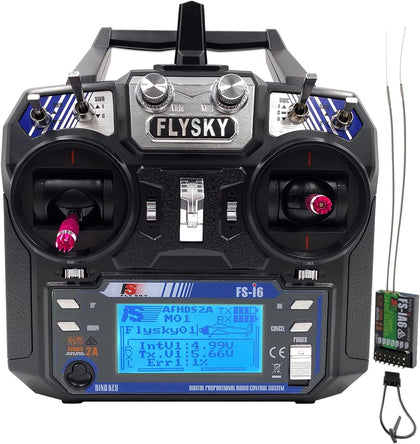 Flysky FS-i6 RC Transmitter and Receiver FS-iA6 6CH for RC Fixed Wing | 6 Channels 2.4GHz AFHDS2A Radio Control