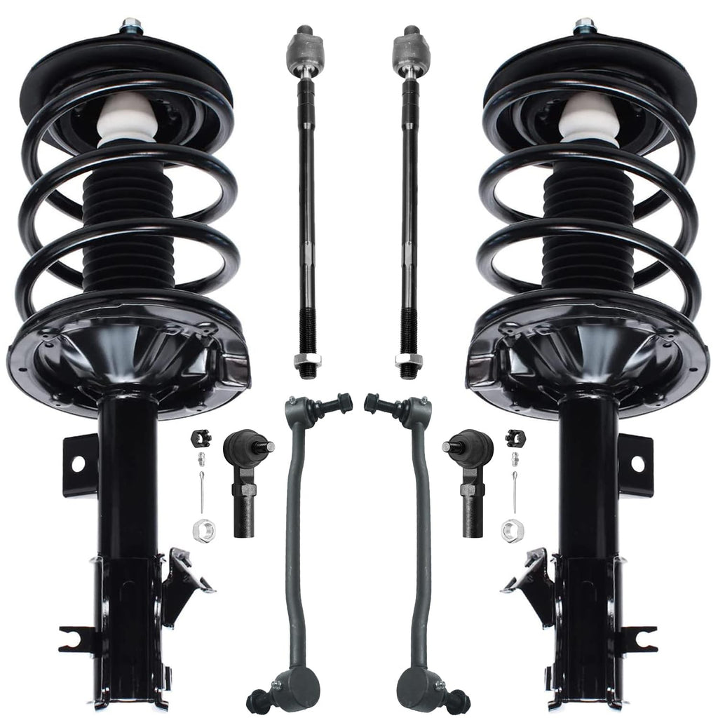 Front Struts + Sway Bar Links + Inner & Outer Tie Rods