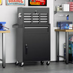 5-Drawer Rolling Tool Chest with Wheels, Black