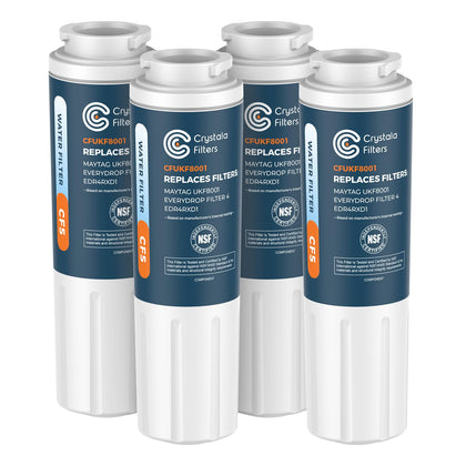 UKF8001 Water Filter for Whirlpool 4396395, 4 Pack