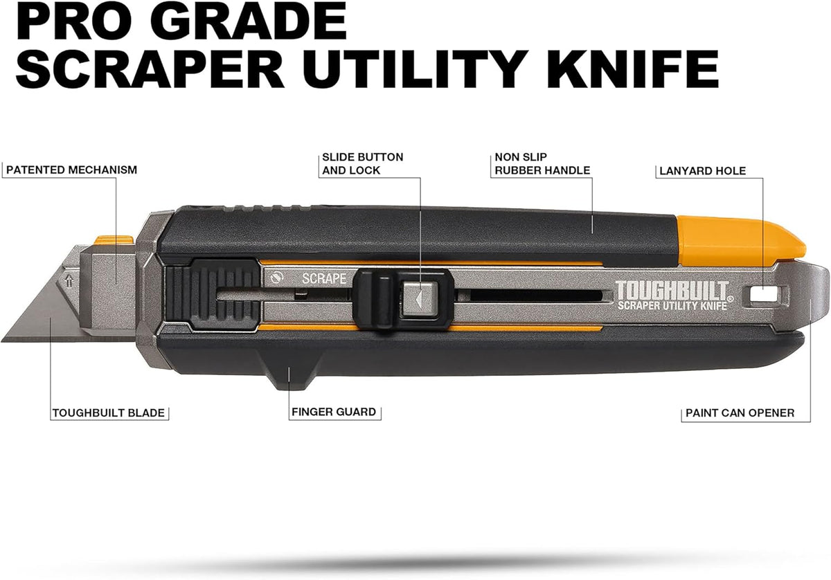 Scraper Utility Knife, 5 Blades, Quick-Change, TB-H4S5-01