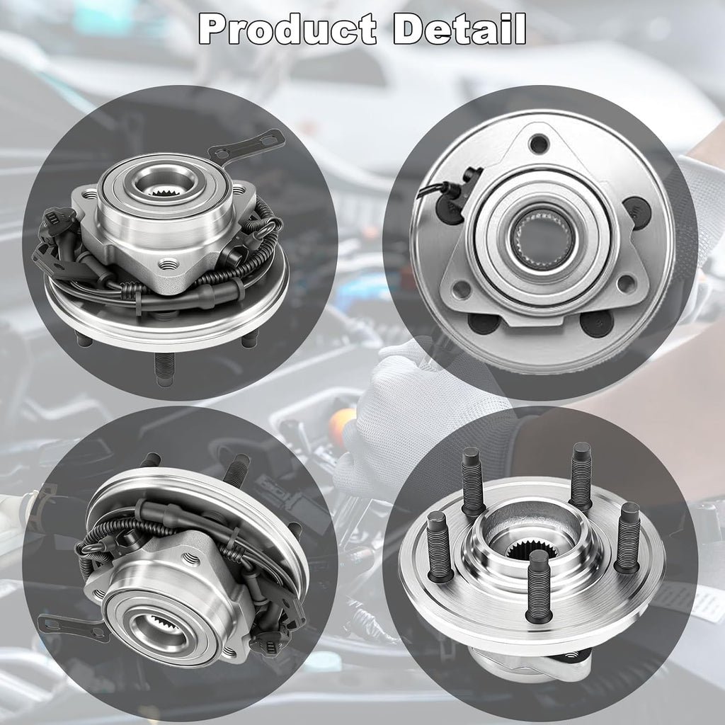 515078 Pair 2 Front Wheel Hub & Bearing Assembly for 2006-2010 Ford Explorer Mercury Mountaineer