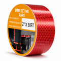 Red Reflective Tape 2 in x 30 ft Self-Adhesive Safety Trailer Tape