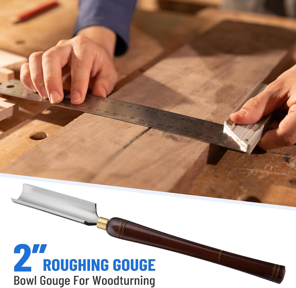 2-inch HSS Spindle Roughing Gouge Lathe Chisel for Rough Turning & Shaping | Wood Lathe Turning Tools For Woodturning
