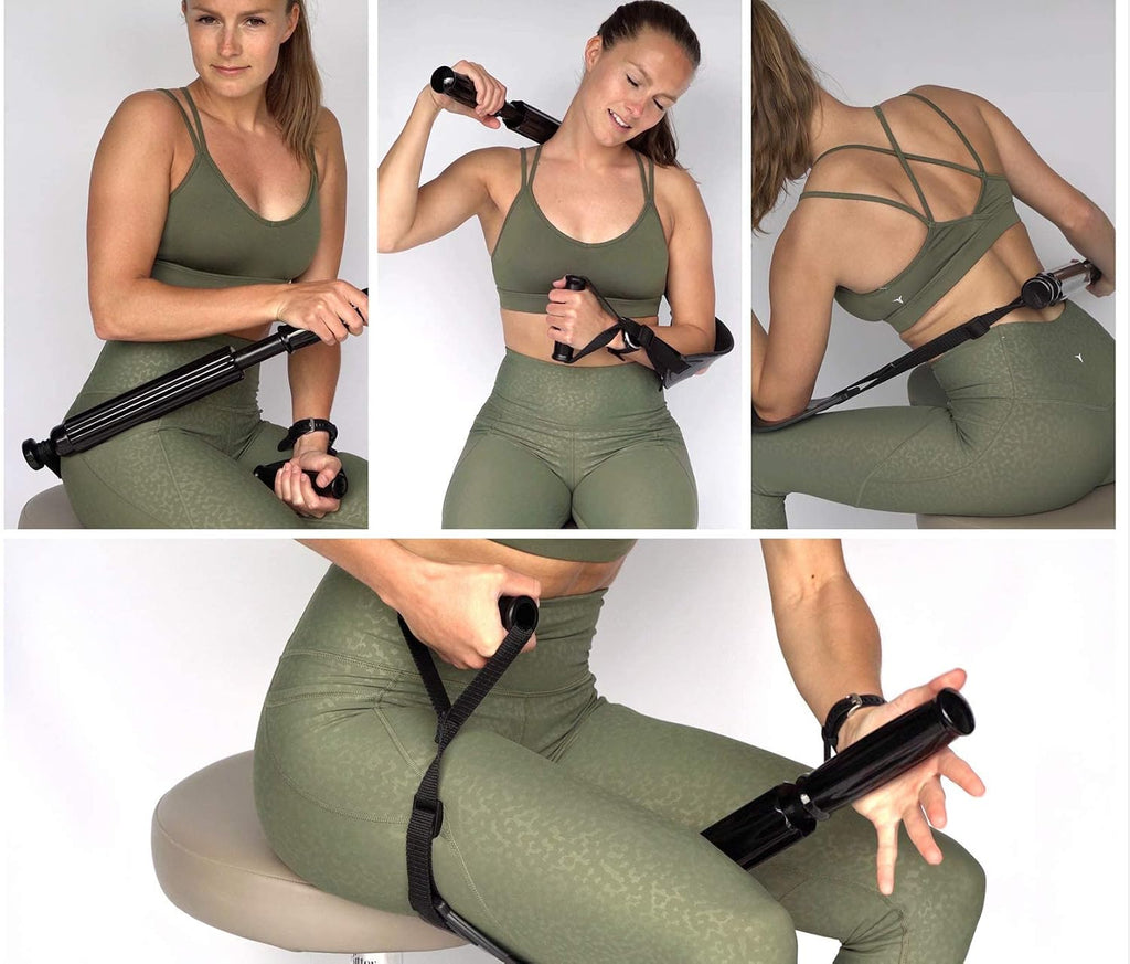 The Relēver by Nexxbar - Self Leveraged Deep Tissue Foam Roller, Muscle Spasm & Trigger Point Pain Relief Massage Tool