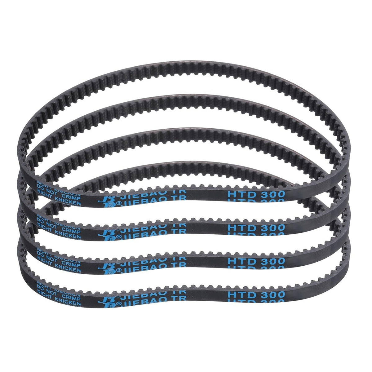 uxcell 4pcs HTD-3M Rubber Timing Belt 100 Teeth,300mm L x 6mm Wd x 2.4mm H