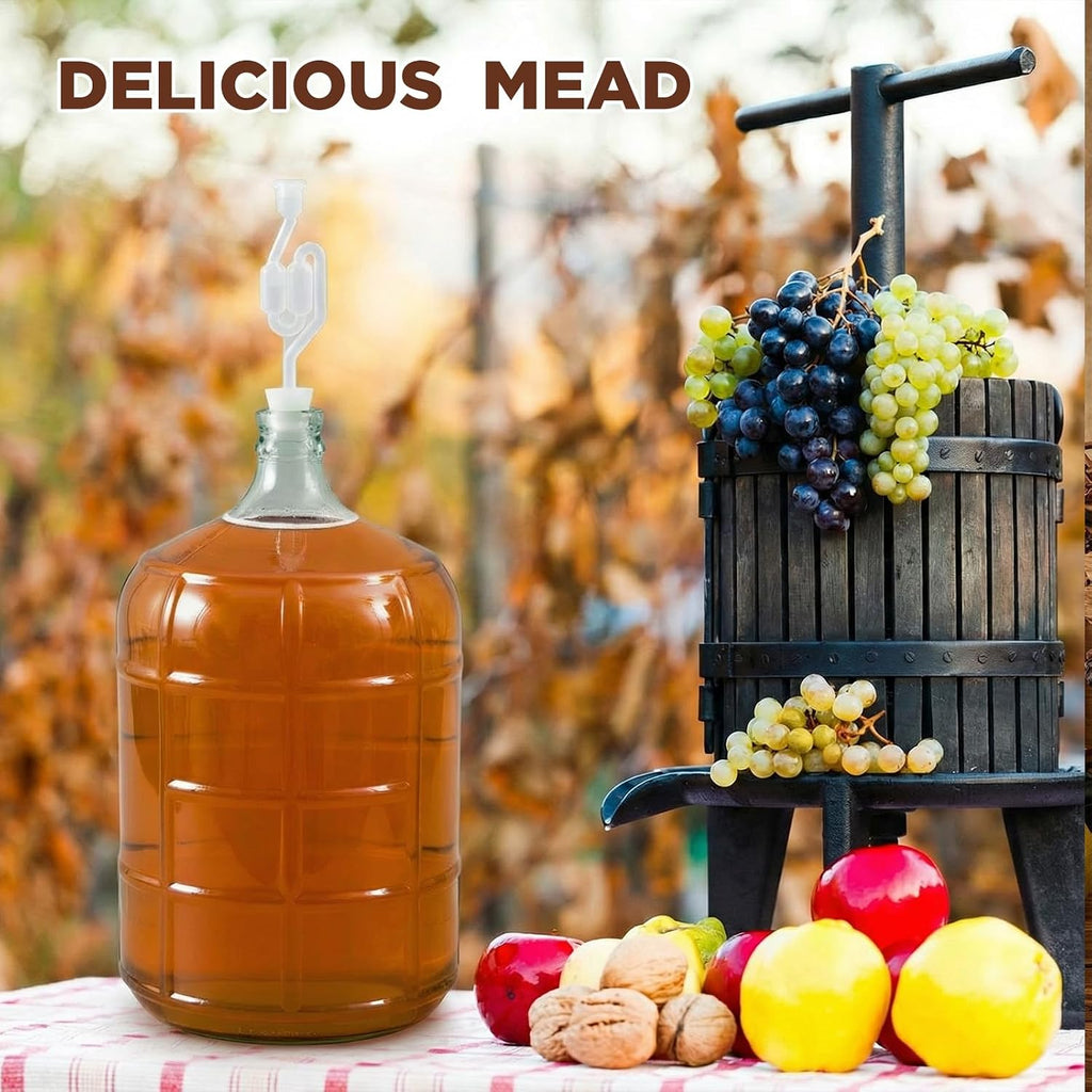 Wine Making Kit Include 5 Gallon Carboy, 6.5Gallon Bucket,Lid, Automatic Siphon, Hydrometer, Alcohol Percentage