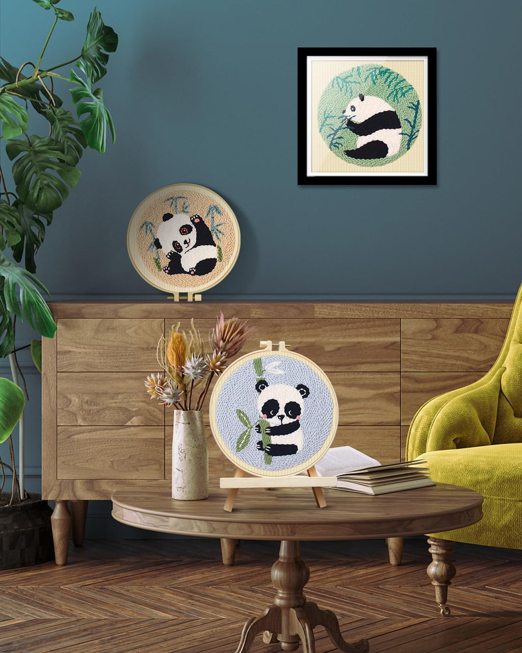 Punch Needle Kits, Panda Punch Embroidery Kits for Adults