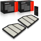 A-Premium 2-PC Front Engine Air Filter Compatible with Nissan
