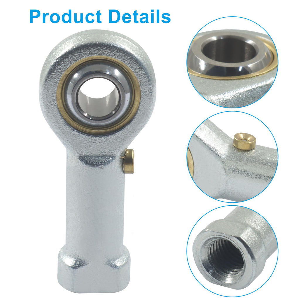 Moicstiy 2pcs, 5/16" Bore, 5/16-24 RH Thread, PHSB5 Rod End Bearing