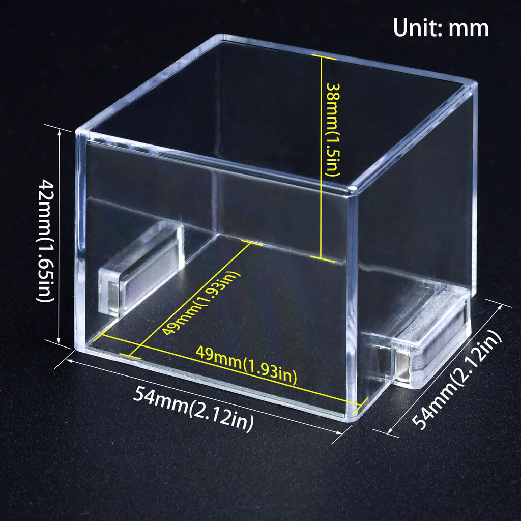 Strong Magnet Magnetic Push Button Switch Protective Cover Dustproof Waterproof Transparent for Computer Cocket Emergency Stop Button Square 54 * 54 * 42mm ﻿