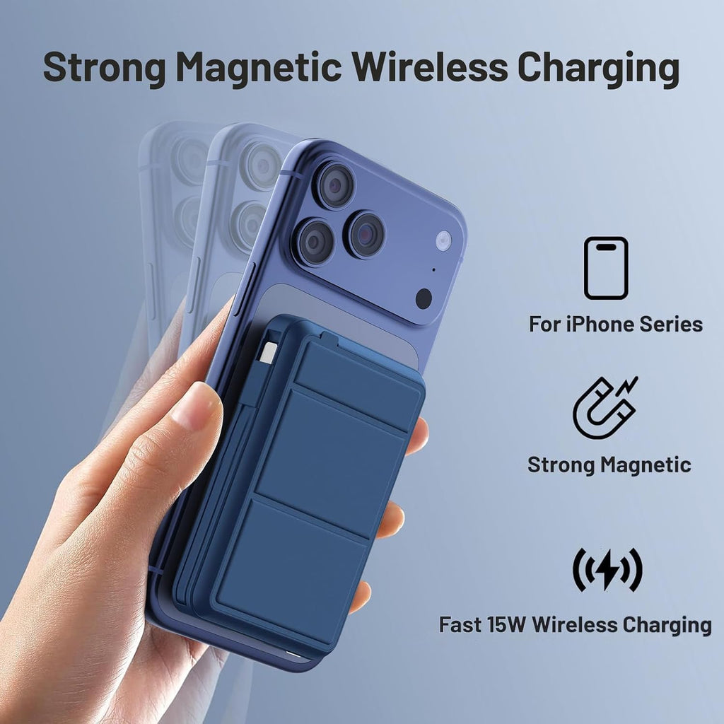 for MagSafe Portable Charger, 10000mAh Magnetic Power Bank | 20W PD Fast Charging Magnetic Travel Charger with Dual