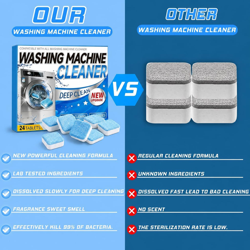 Washing Machine Cleaner, 24 Pack Powerful Washing Machine Cleaning Tablet