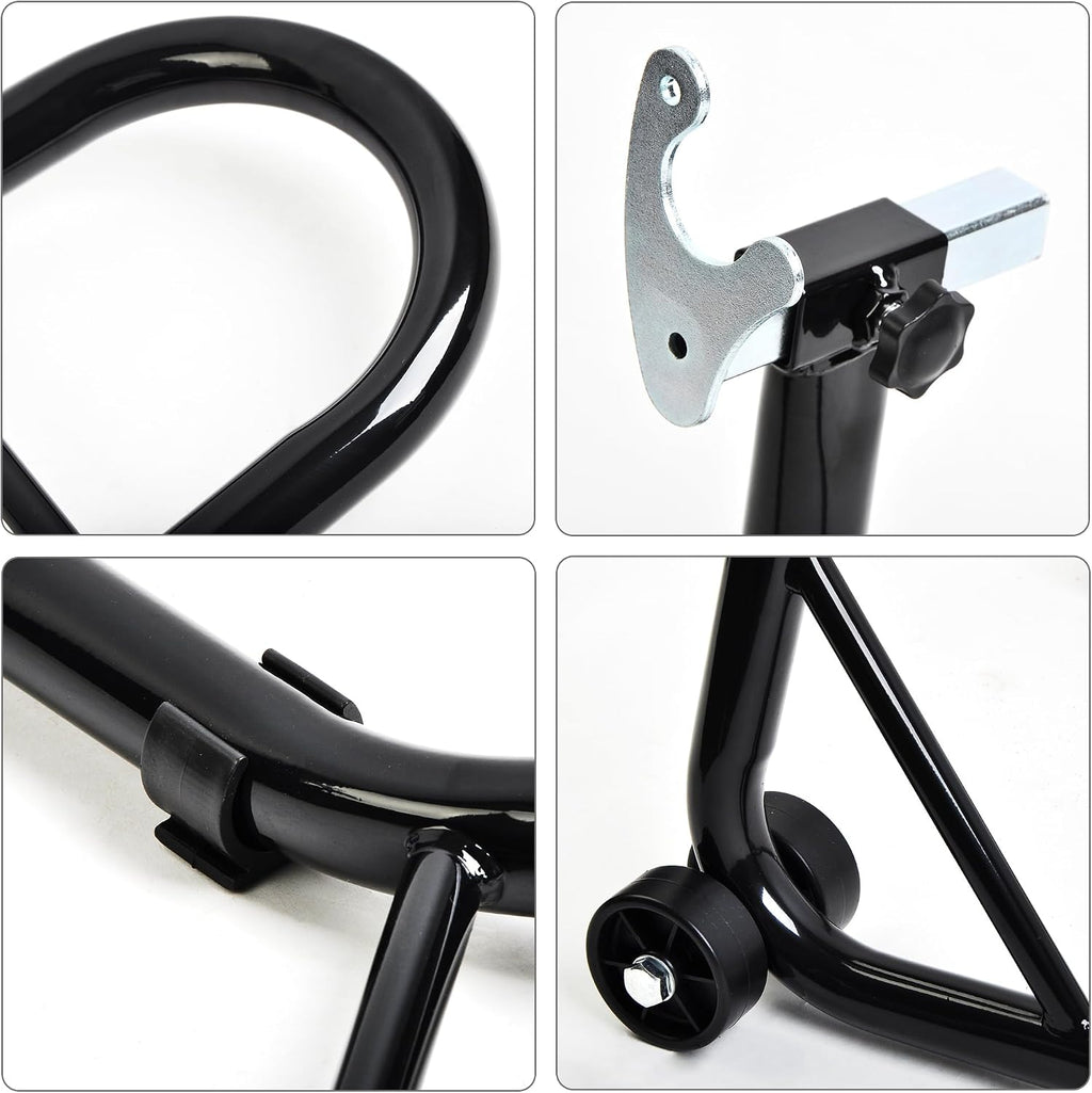 Heavy Duty Motorcycle Rear Wheel Lift Universal Sport Bike Swingarm Spool Paddock Stand Combo