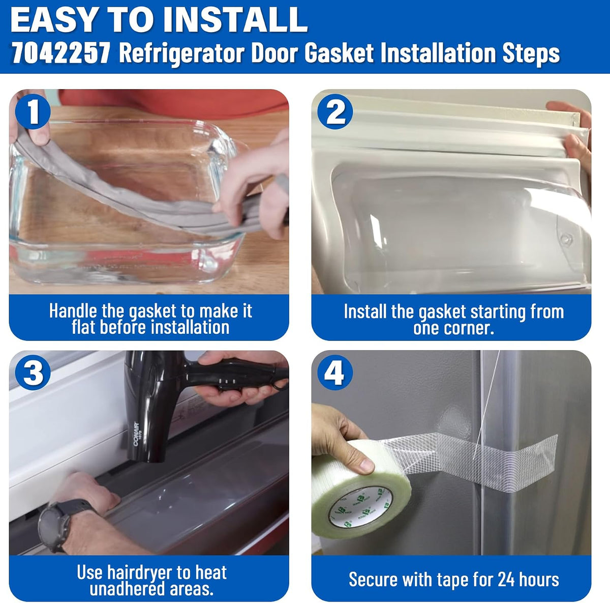 Upgraded 7042257 Refrigerator Door Gasket Replacement for Subzero