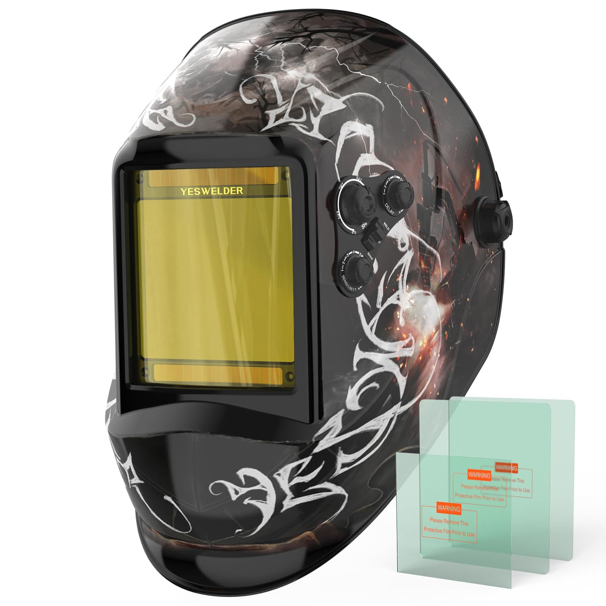 Auto Darkening Welding Helmet, Large View, LYG-M800H-FL