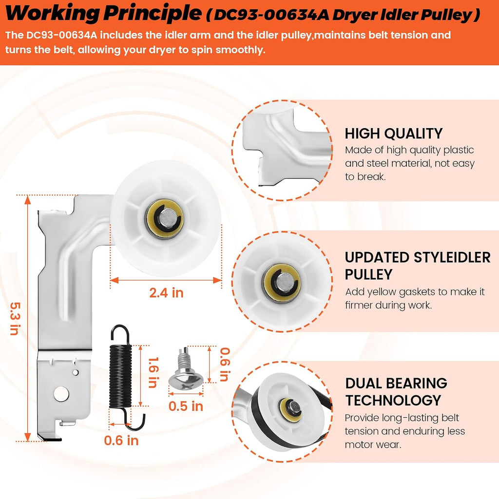 2026 Upgraded Dryer Repair Kit for Sam-Sung Dryer Drum Roller by Beaquicy