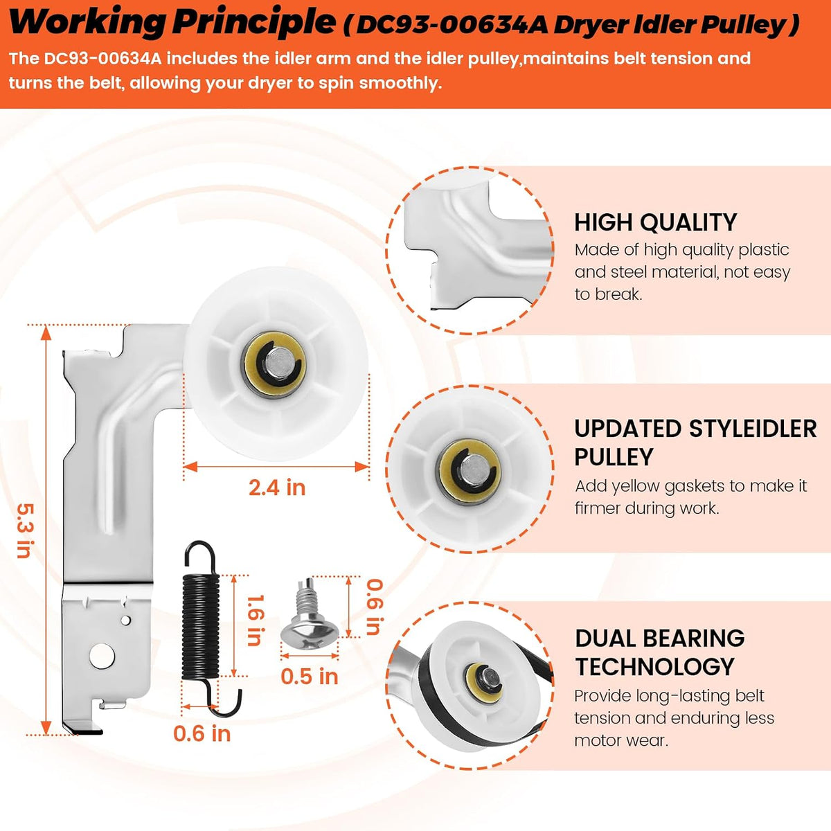 2026 Upgraded Dryer Repair Kit for Sam-Sung Dryer Drum Roller by Beaquicy
