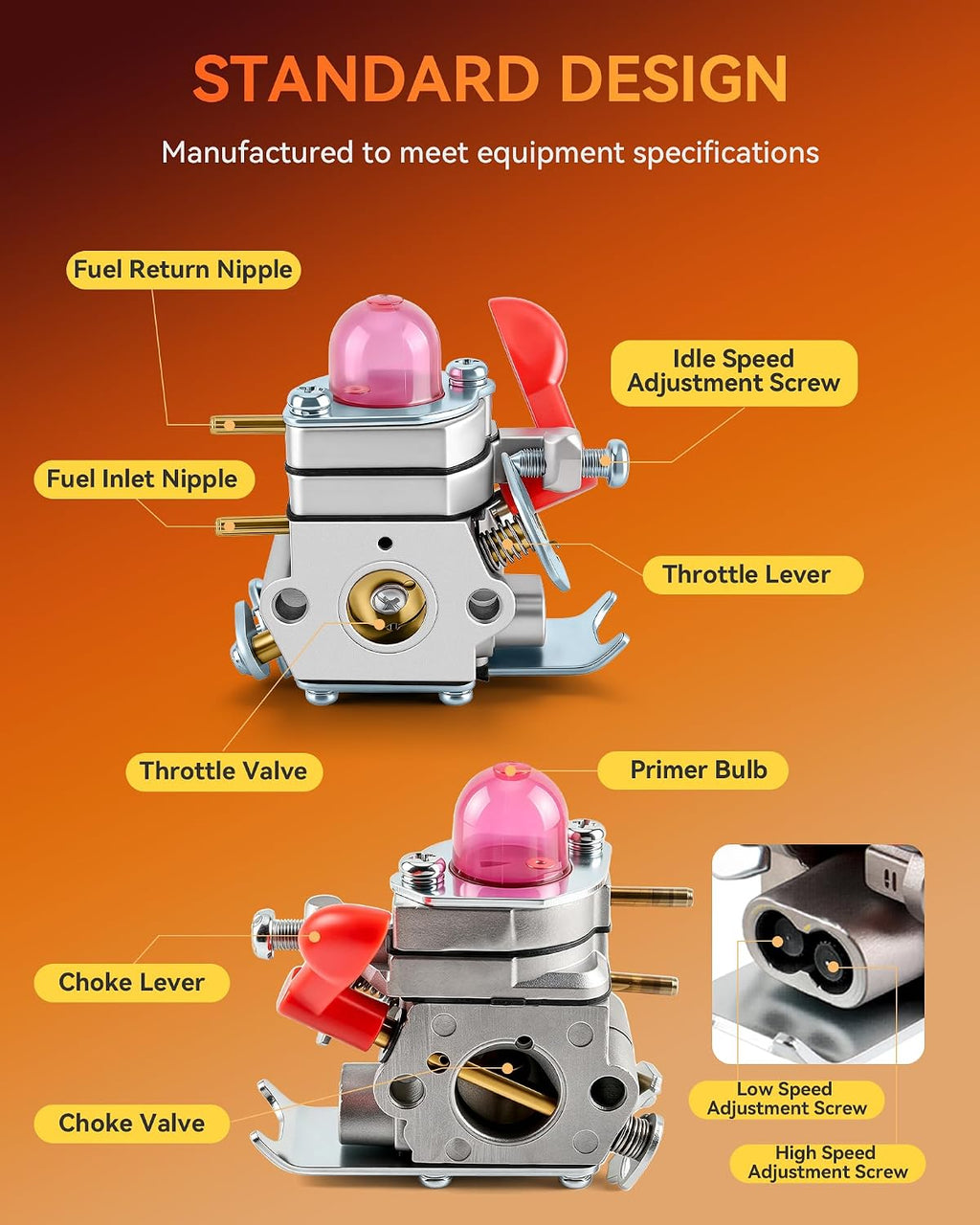 530071811 Carburetor for Poulan Pro PP125 PP258TP 25cc Carb Kit