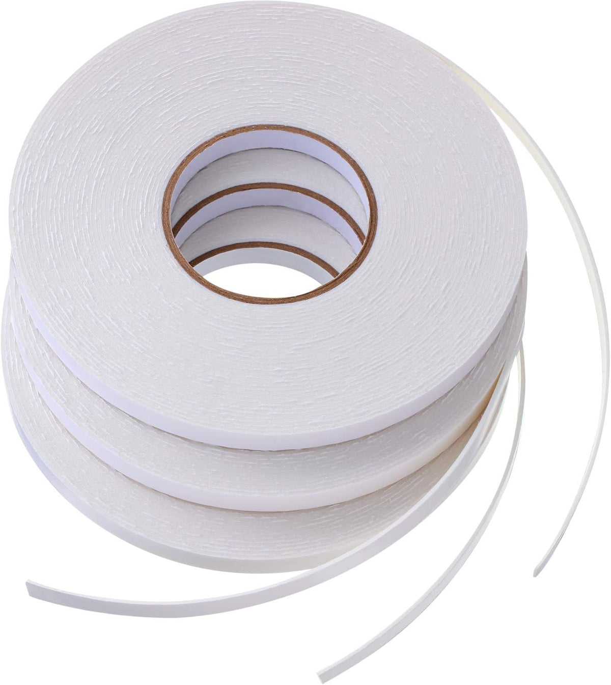 3 Rolls Double Sided Foam Tape, 1/2 Inch by 50 Feet, White