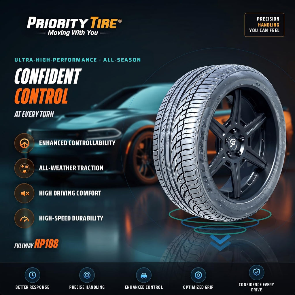 HP108 245/45ZR17 99W XL All Season High Performance Tire | Passenger High Performance All Season Traction 99W Rated