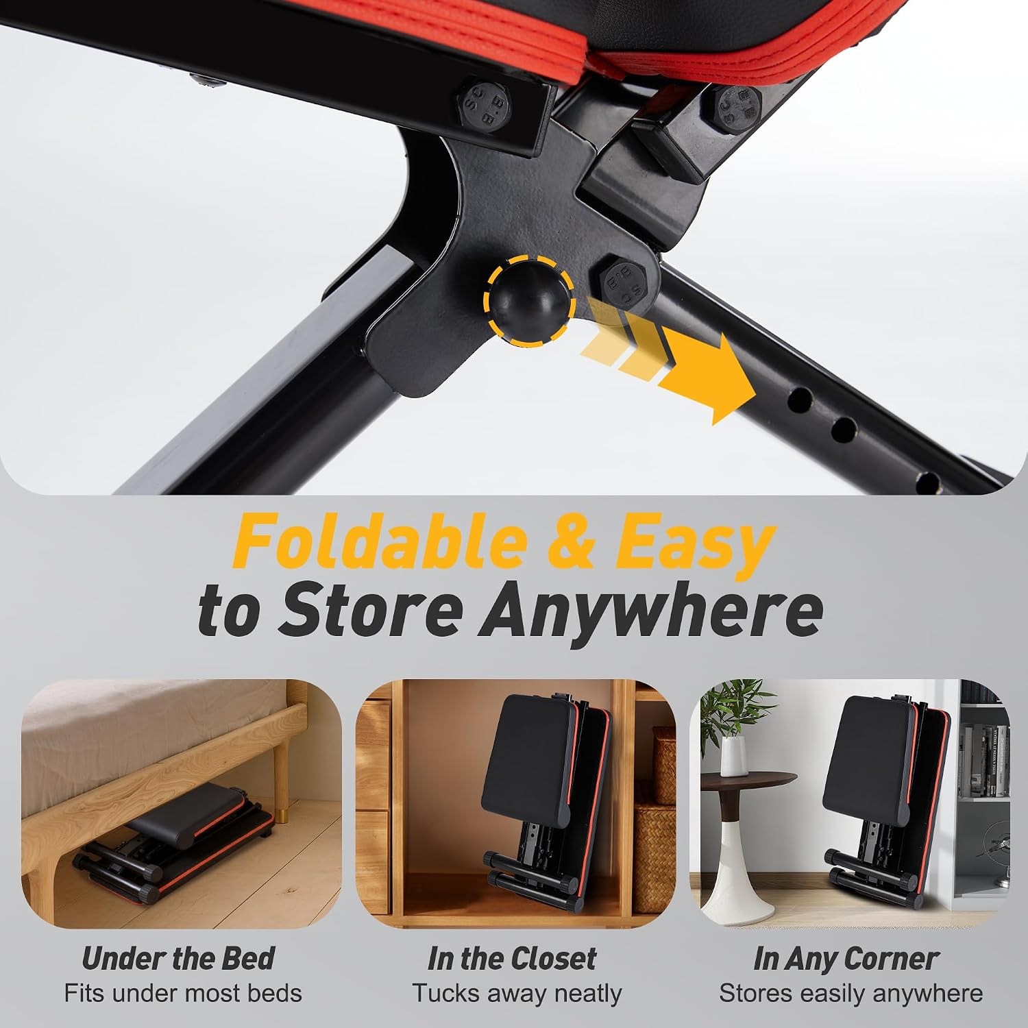 Adjustable Weight Bench 795 lbs, Foldable Incline Bench Press