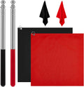 48" Horse Training Flag Horse Training Equipment with 4 Feet Replacement Flags and Telescopic Handheld Flagpoles