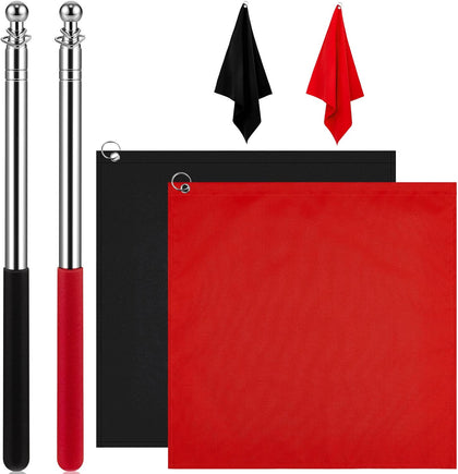 48" Horse Training Flag Horse Training Equipment with 4 Feet Replacement Flags and Telescopic Handheld Flagpoles
