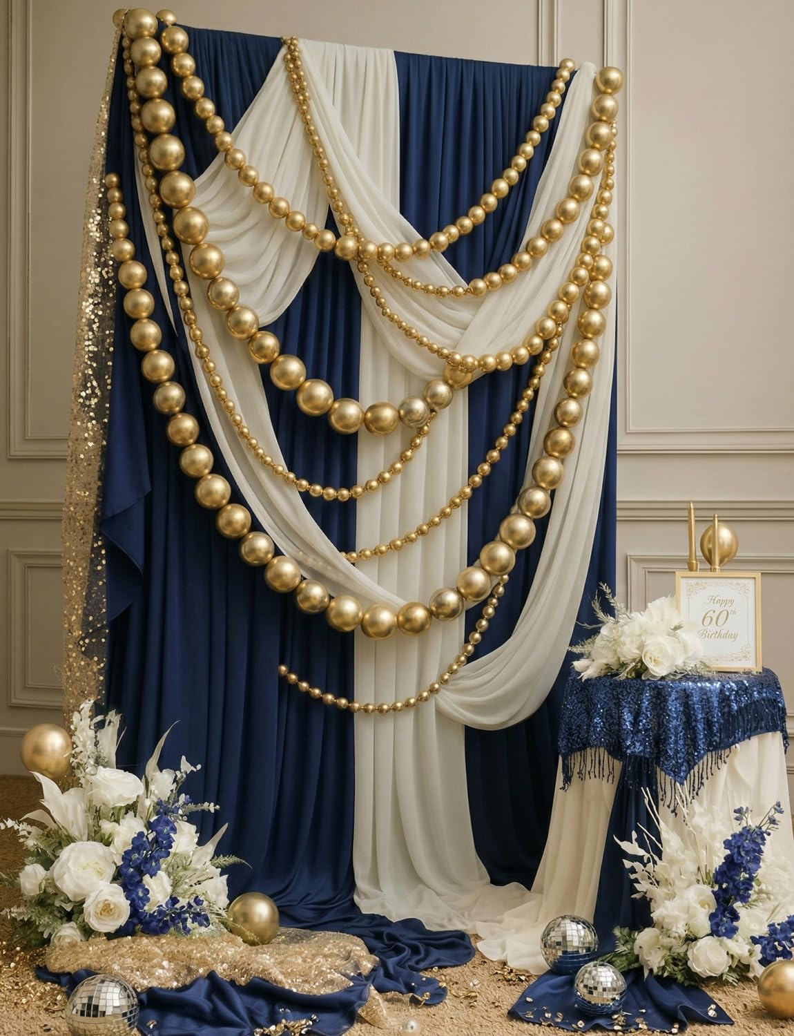 Gold Linking Balloons, 60 Pcs 6 Inch Quick Link Balloons
