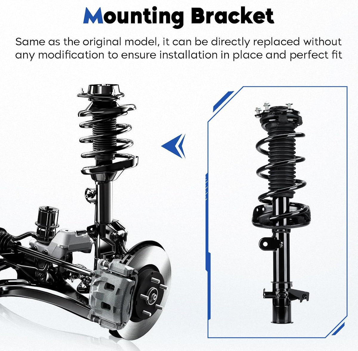 Front Complete Struts Assembly w/Coil Spring Shock Absorber Compatible with Honda CR-V 2.4L 2007-2014, Exc. Touring Models, Replace for 1333365L 1333365R, 2Pcs