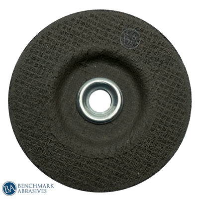 Grinder Cut Off Wheels 4 1/2 Inch Aluminum Oxide Depressed Center Type 27, 5/8"-11 Threaded Flange, 1/4" Thick Angle