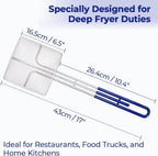 2-Pack Square Mesh Strainer – 6.5" Stainless Steel Fryer Skimmer