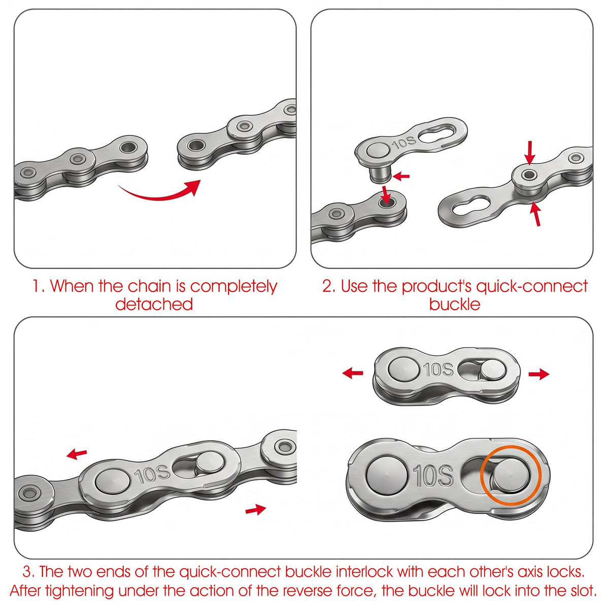 10 Pairs 10 Speed Chain Master Link Mountain Bikes Parts