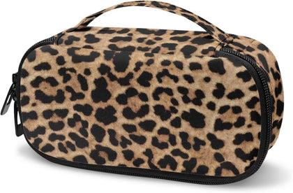 Diabetic Supplies Bag Cheetah Print Lightweight Cooling Bags Insulin Storage Case for Diabetes Testing Kit Blood