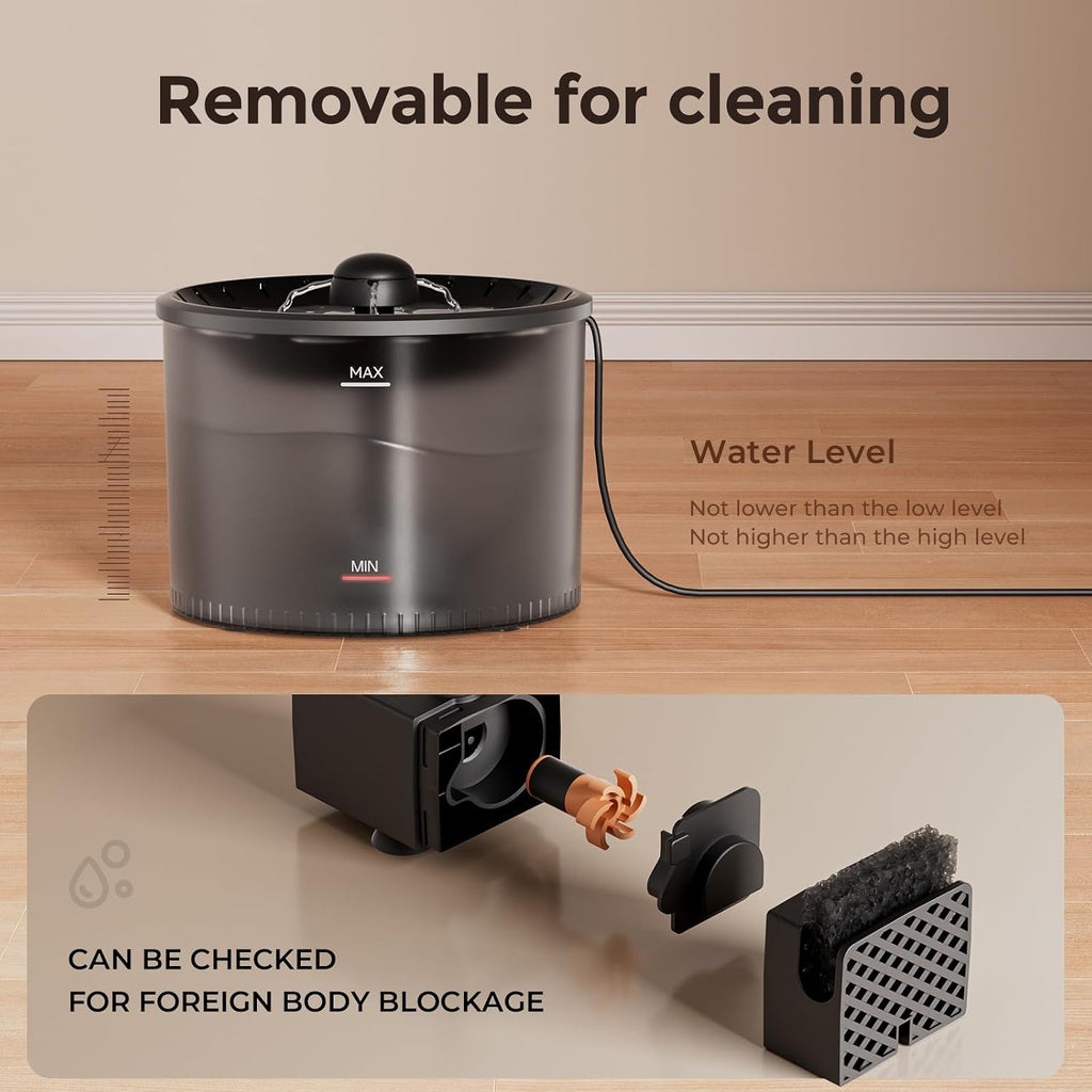 Automatic Cat Feeder with Camera and Water Fountain, HD AI Pet Recognition, APP Remote Control, Timed Food Dispenser