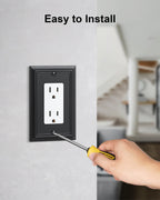 2-Pack Natural Bamboo Fiber Decorator Outlet Cover Plate